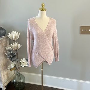 Express Light Pink V-neck Sweater